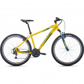 Велосипед FORWARD APACHE 27,5 1.0 (2022) желтый/зеленый с рамой 15" Велосипед FORWARD APACHE 27,5 1.0 (2022) желтый/зеленый с рамой 15"