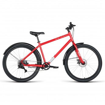 Велосипед FORWARD SPIKE 27,5 D 27,5", рама 18", красный/белый, 2023 Велосипед FORWARD SPIKE 27,5 D 27,5", рама 18", красный/белый, 2023
